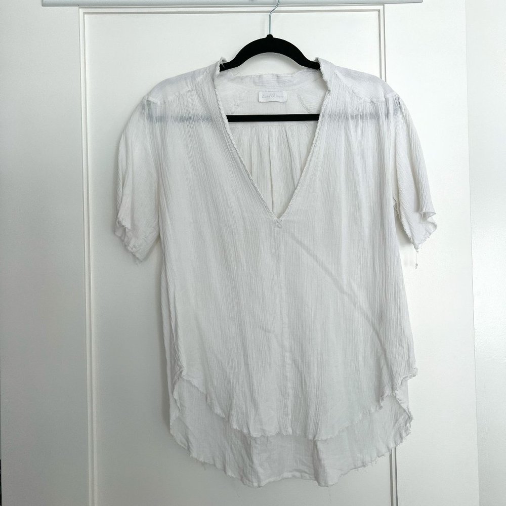 Zadig & Voltaire Tassy V Neck Collared Tunic (M)